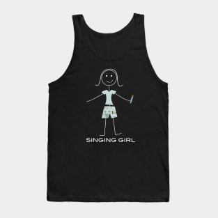 Funny Womens Singing Design Tank Top